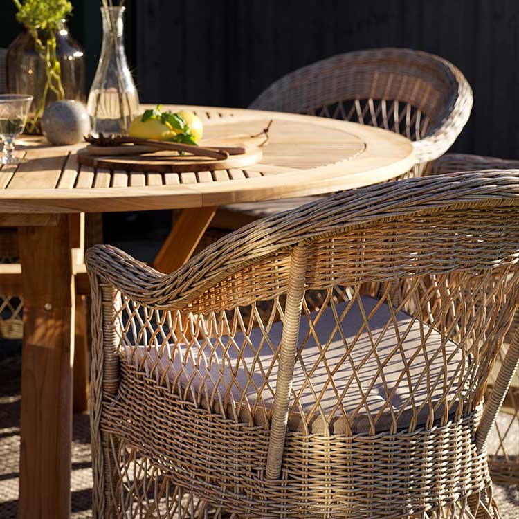 Kamomill Karmstol Beige inkl. sitt- & ryggdyna