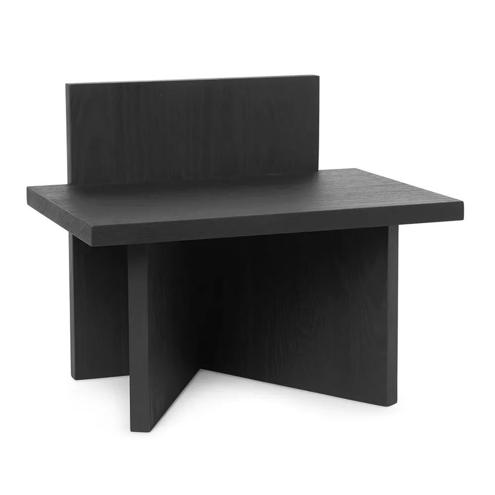 ferm living, oblique pall - black stained ash