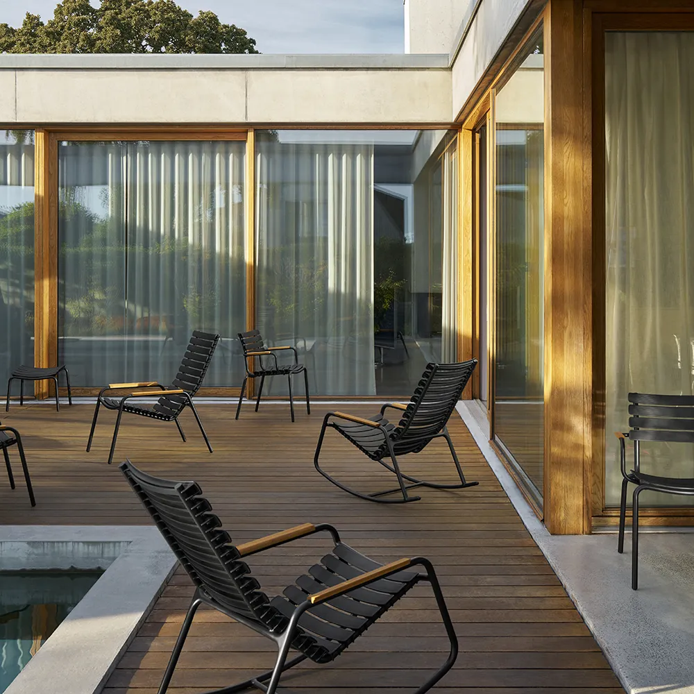 Alternativ bild 1 för Houe, Reclips gungstol dark grey aluminium bamboo