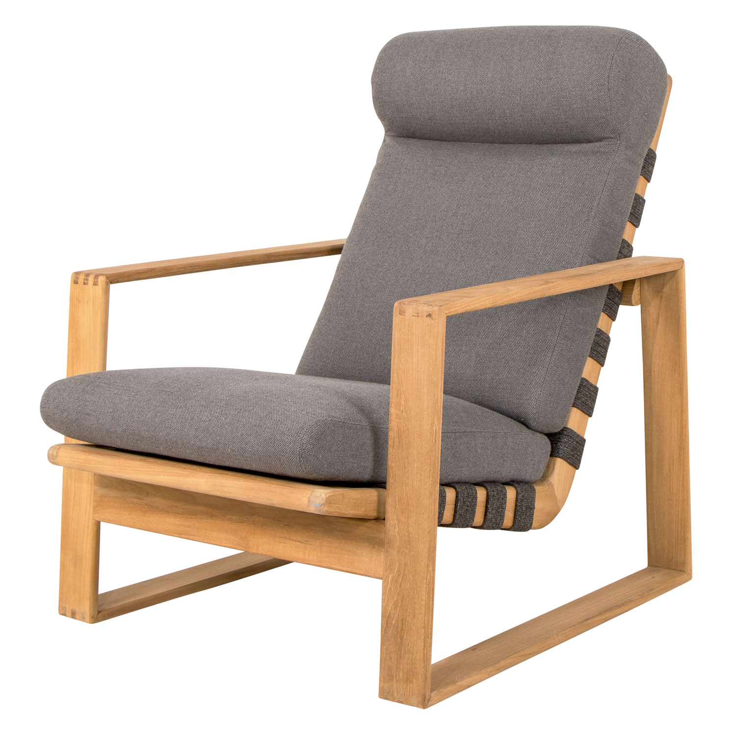 Produktfoto för Cane-line - Choice Counter Bar Chair - Indoor - Barstol - Frame: Teak / Seat: Black - W59 x D53 x H42 cm