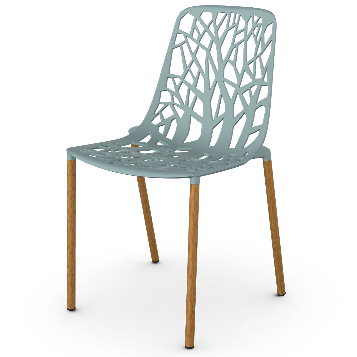 Fast Design Forest matstol med Iroko klädda ben Light Blue