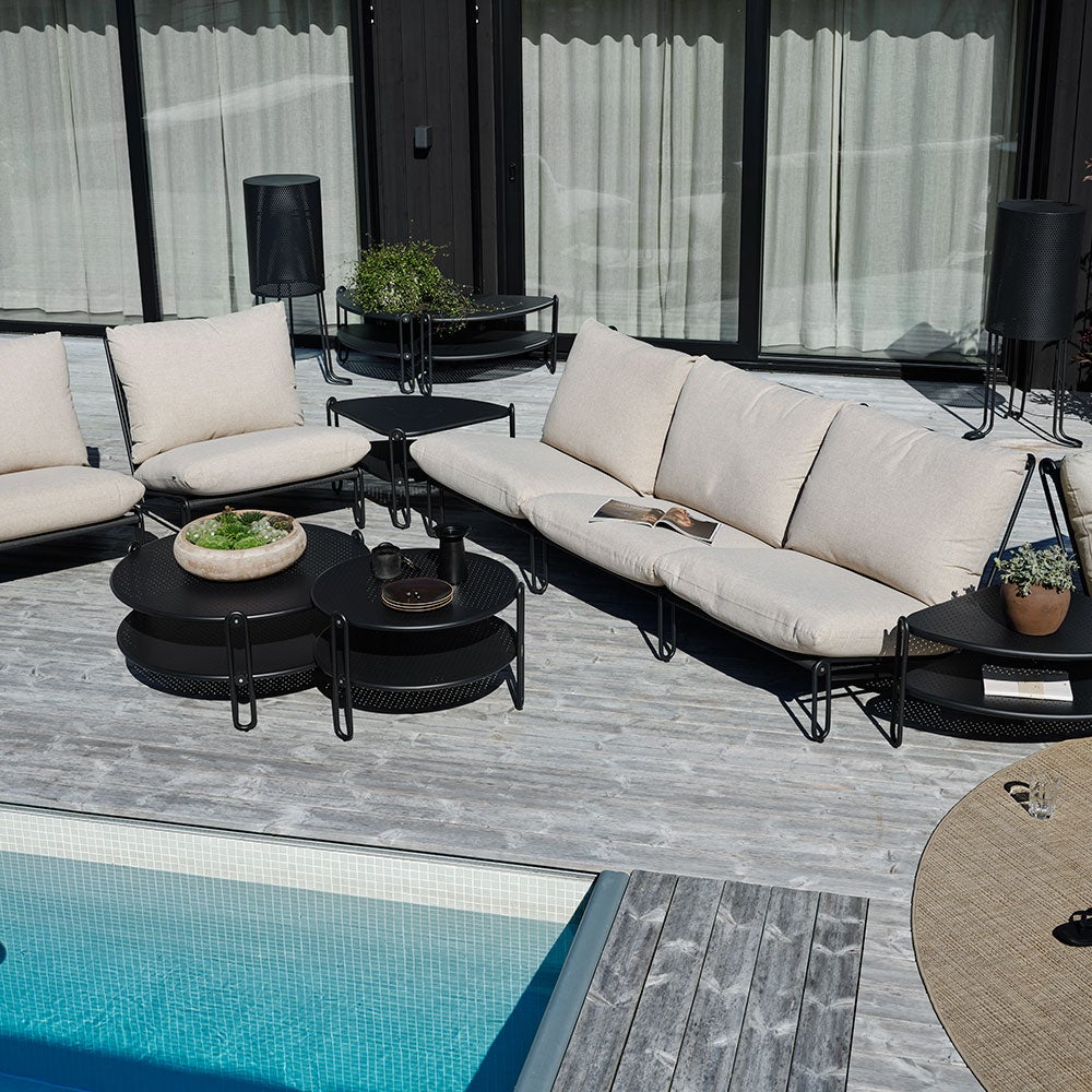 Blixt soffbord 85  cm svart 