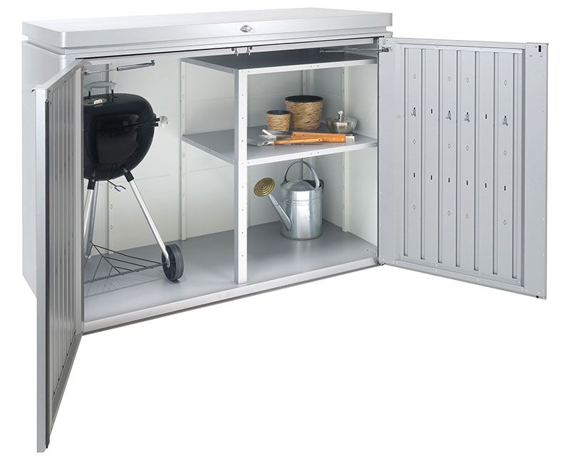 Highboard förvaringslåda 160 cm silver