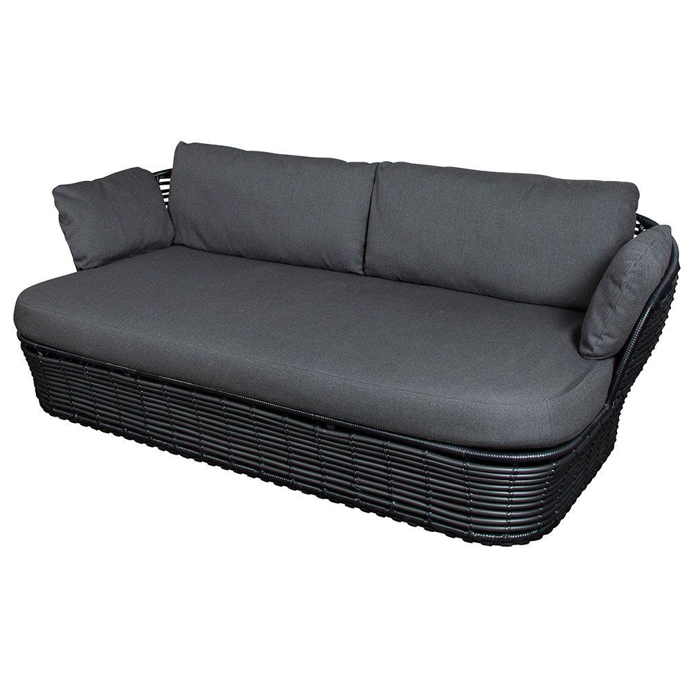 Cane-Line Loungesoffa Basket Graphite Konstrotting Inkl Grå Airtouch Dynset