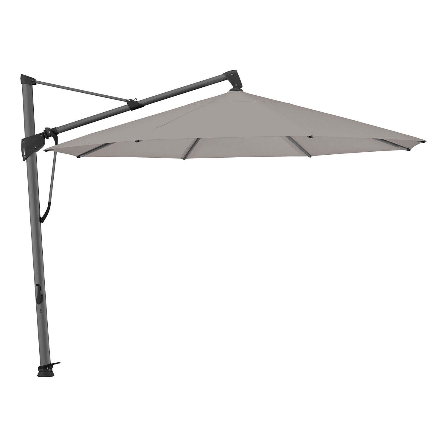 Sombrano S+ frihängande parasoll 350 cm kat.5 antracite alu / 686 urban clay