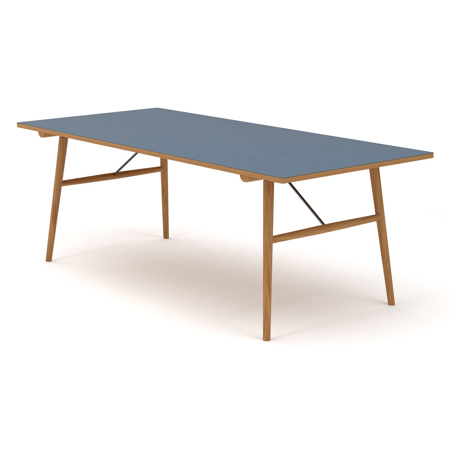 Houe, Hekla bord 208x95cm blå oljad ek