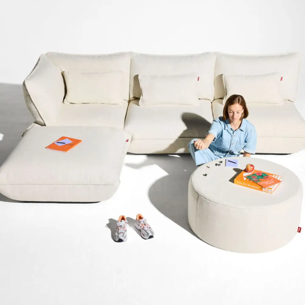 sumo soffmodul boucle recycled creme