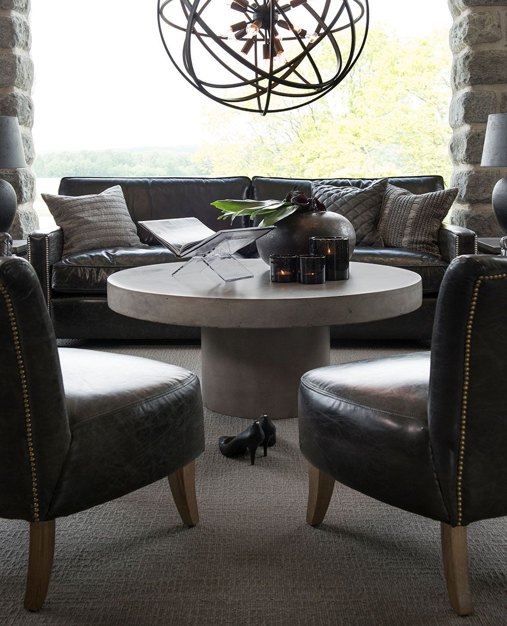 Regent Soffbord Ø120 Betong