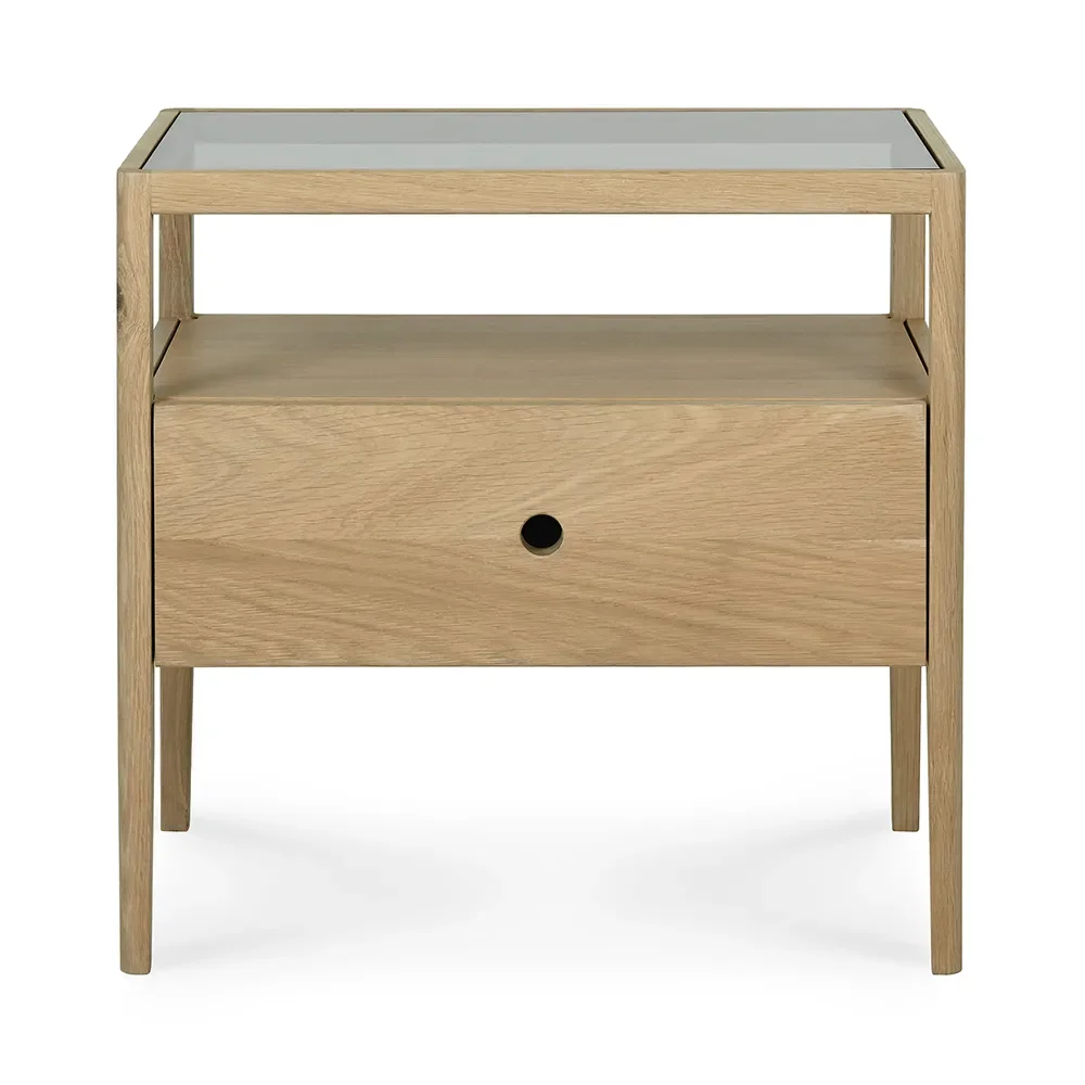 ethnicraft, spindle sängbord ek