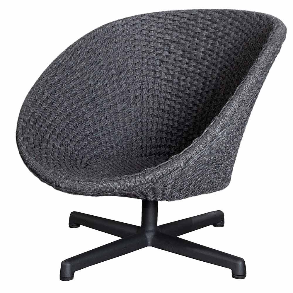 Peacock svängfåtölj aluminium ben