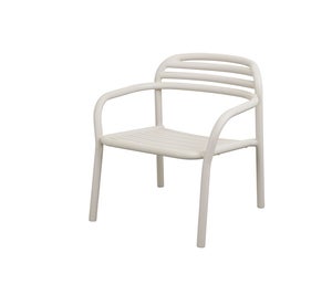 Bliss loungefåtölj, stapelbar Sand, aluminium