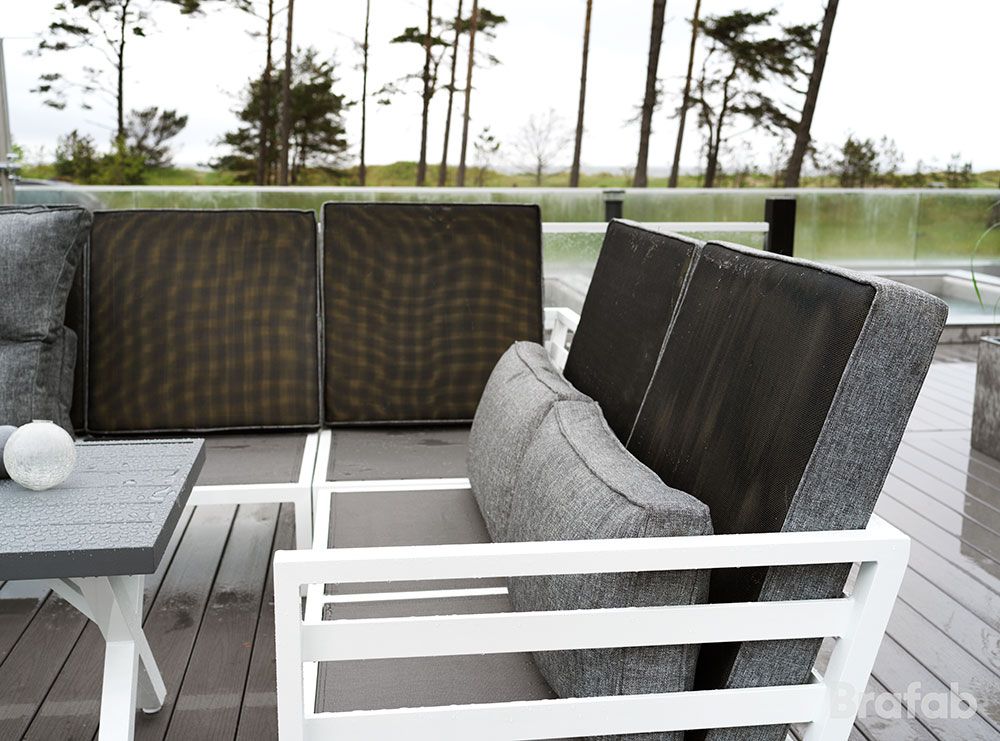 Weldon fåtölj vit/grå 