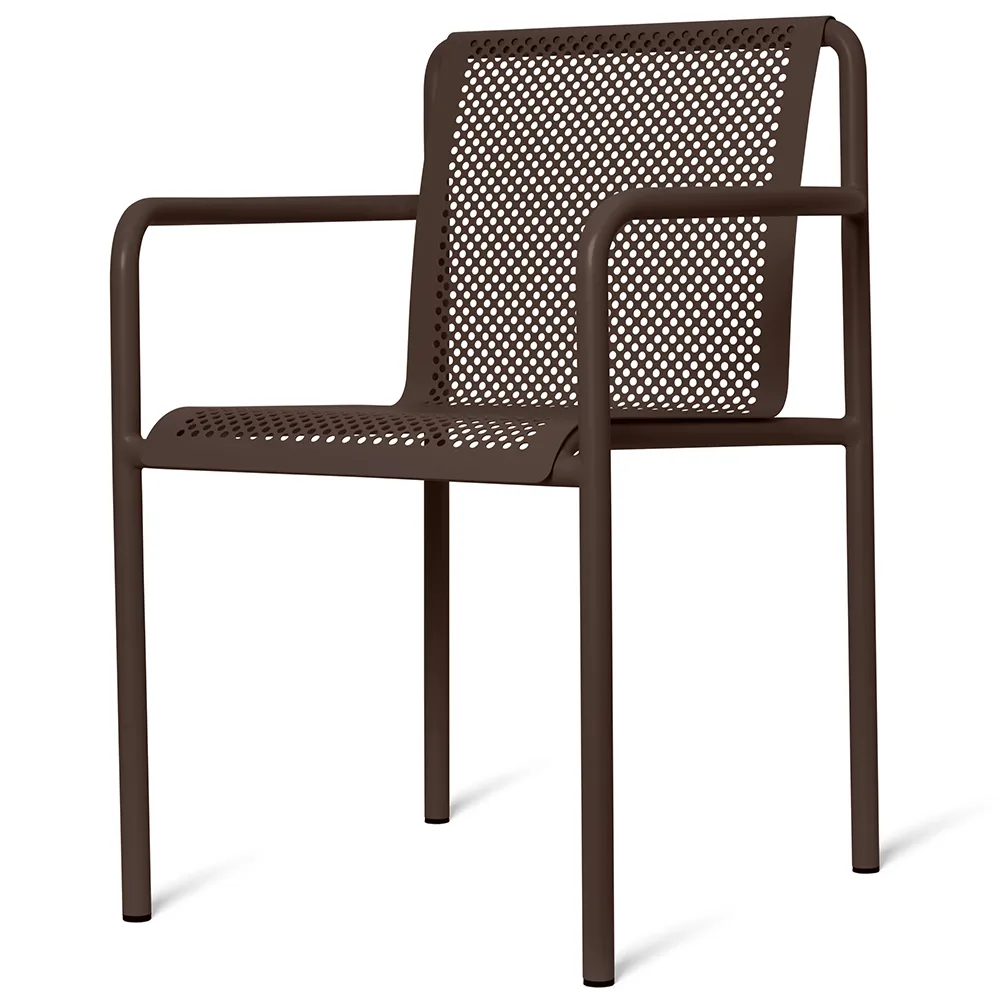 Produktfoto för Ferm Living - Dapple Chair With Arms - Trädgårdsstol - Dark Chocolate - W60 x D53 x H80 CM