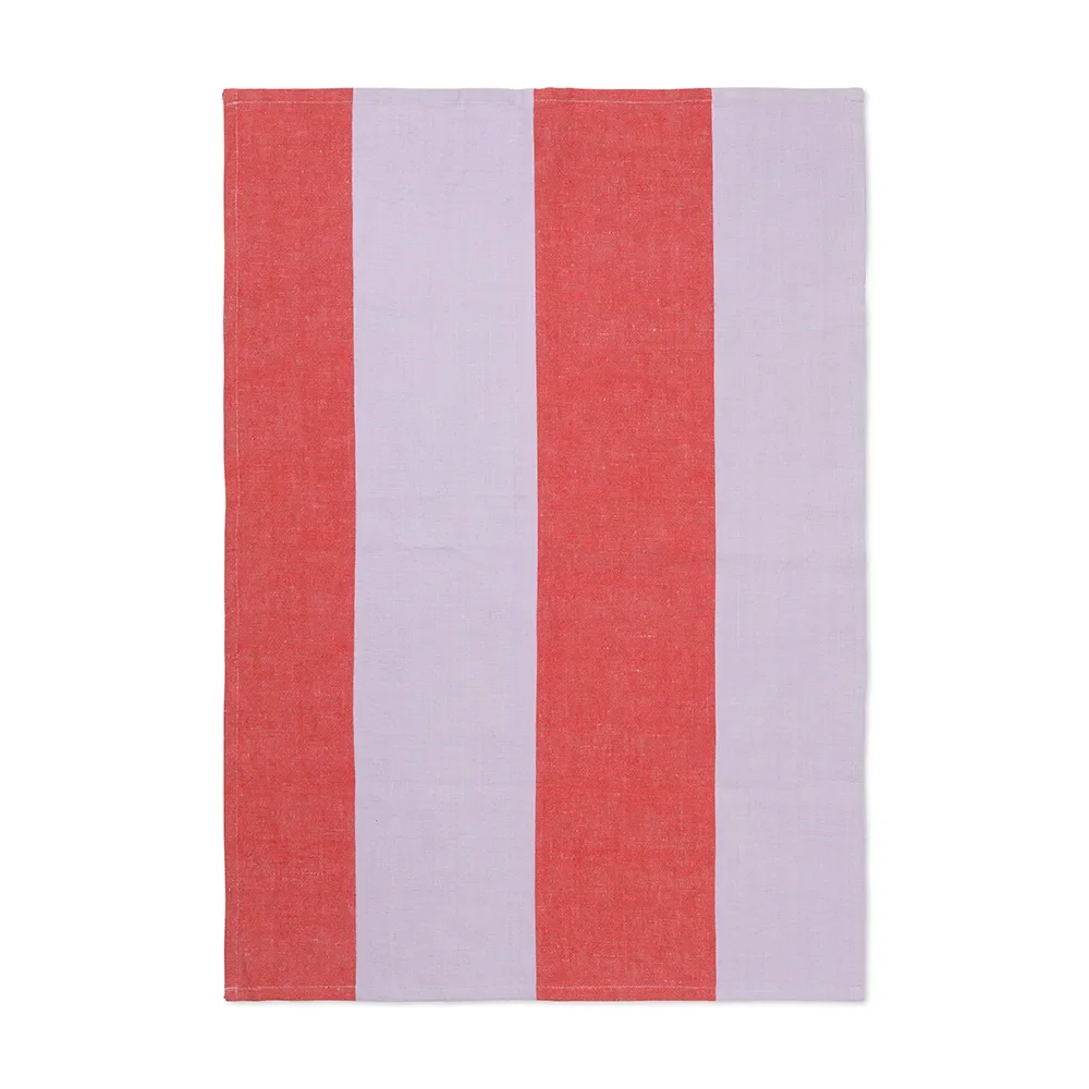 Produktfoto för Ferm Living - Hale Tea Towel - Kökshandduk - Red/Lilac - W50 x H70 cm