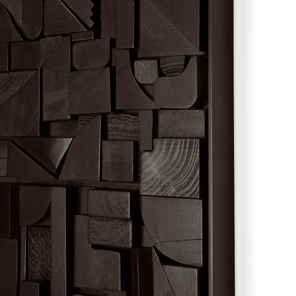 Bricks Väggdekor 60x50 cm Svart