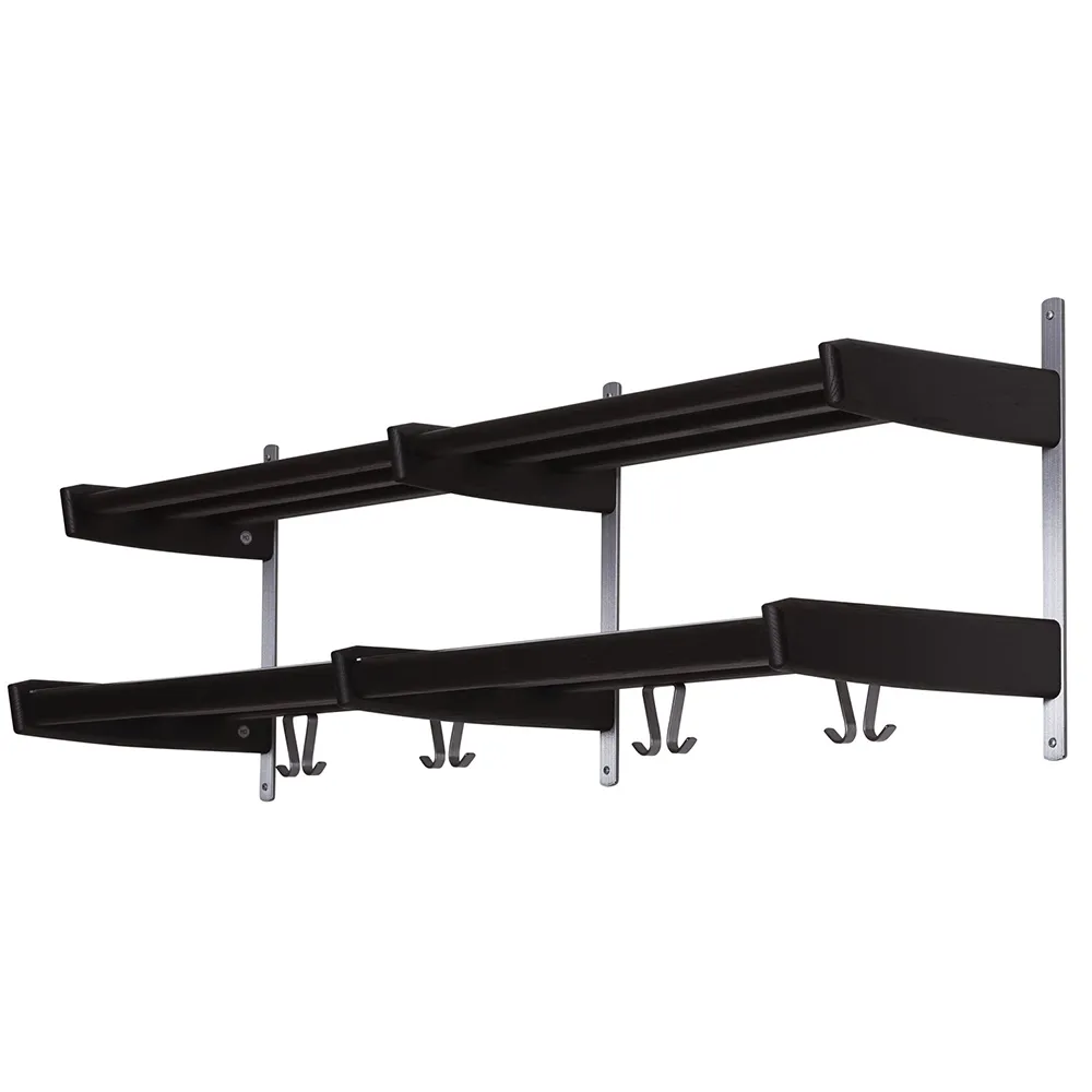 Oscarssons Möbel, Meja Hatthylla 115 cm 2 hyllplan Svartbetsad Ek