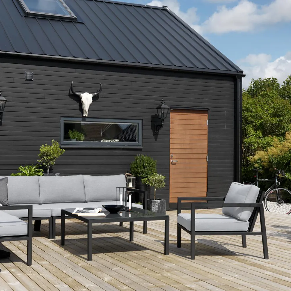 Belfort fåtölj svart/grå 