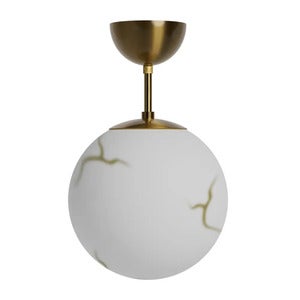 Bellagio taklampa Ø25cm mässing/vit