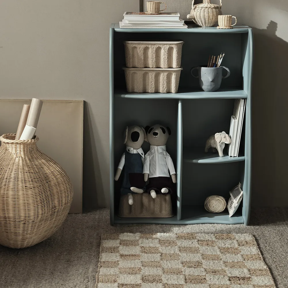 Handvävd Ullmatta Check 70x180 cm Coffee