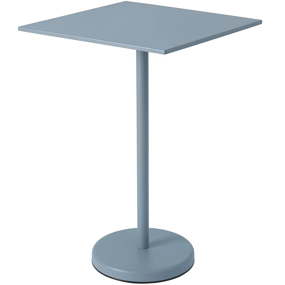 muuto, linear steel barbord 70x70 cm pale blue