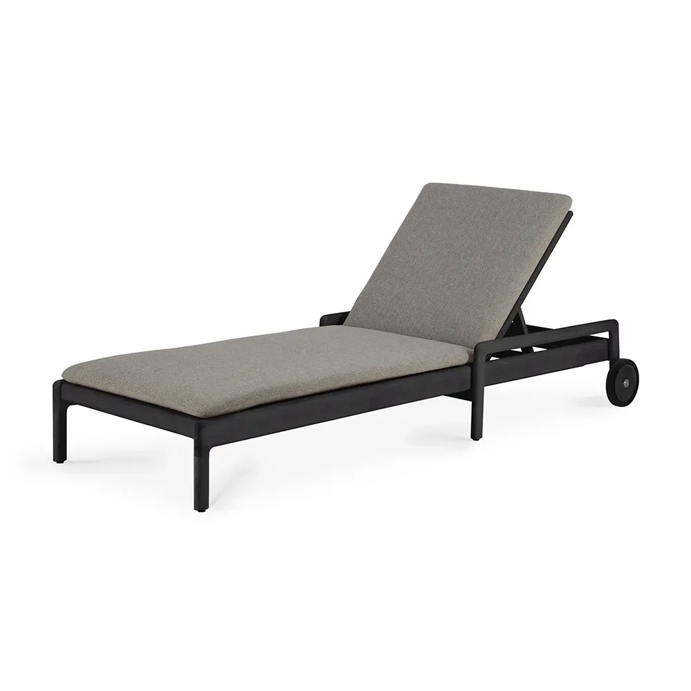 ethnicraft, jack solsäng black/mocha tunn dyna