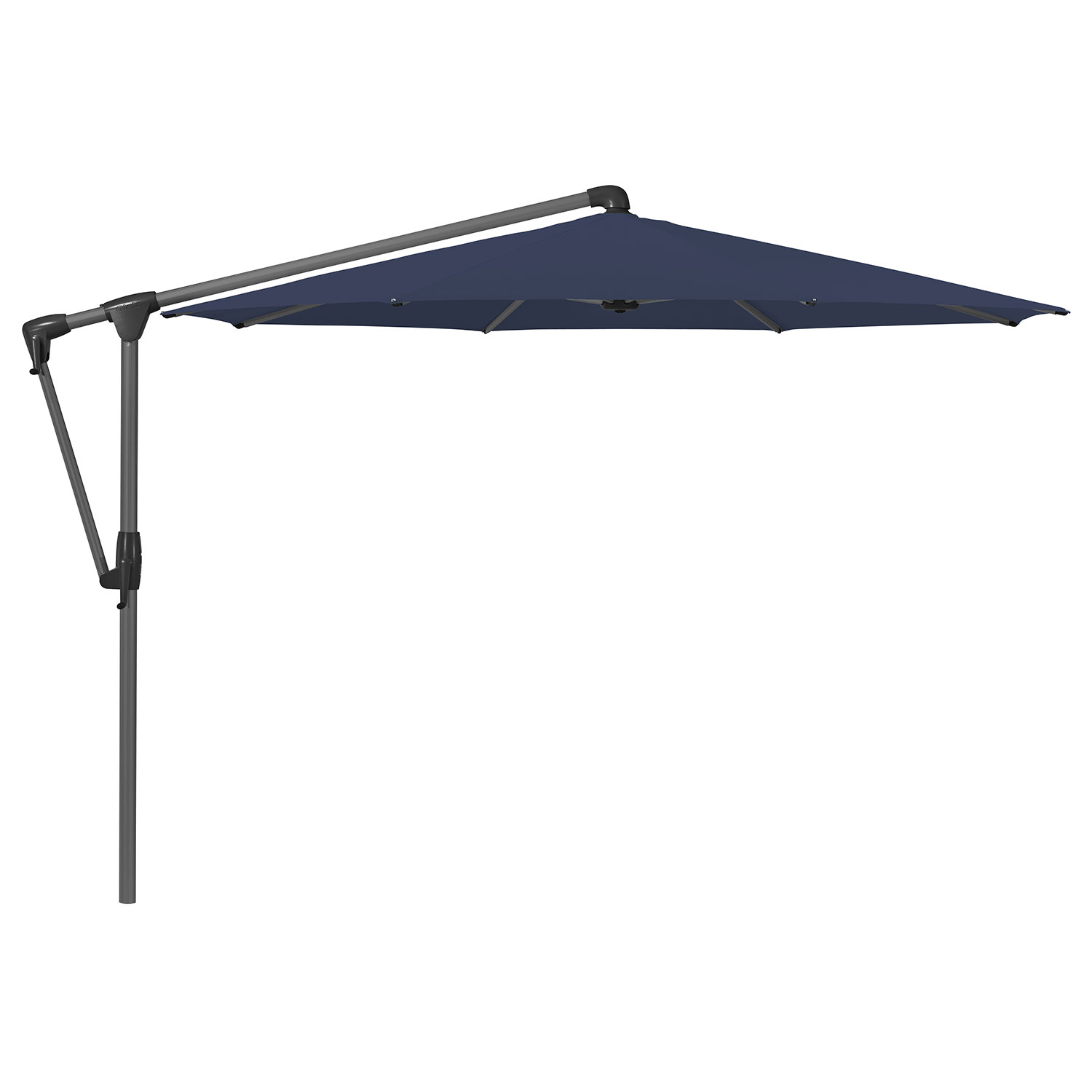 Sunwing Casa frihängande parasoll 330 cm kat.4 antracite alu / 439 navy Glatz