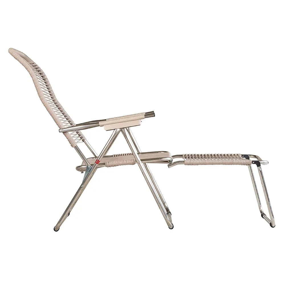 Spaghetti footrest taupe matt aluminium 