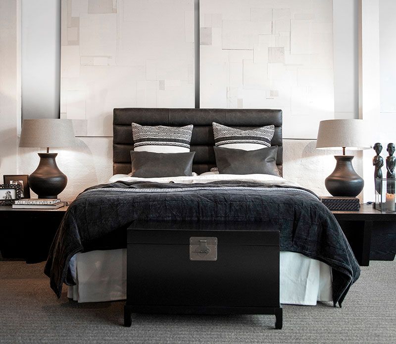 Lisbon Sänggavel 180X160 Cm Läder