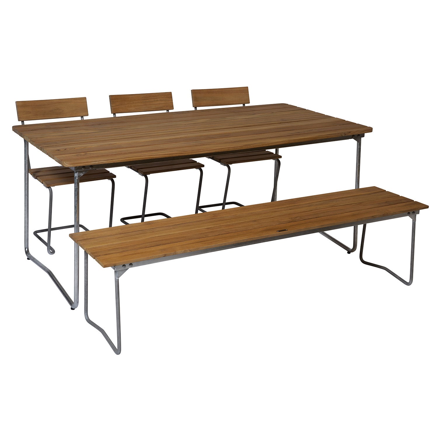 Bänk 9 Obehandlad teak