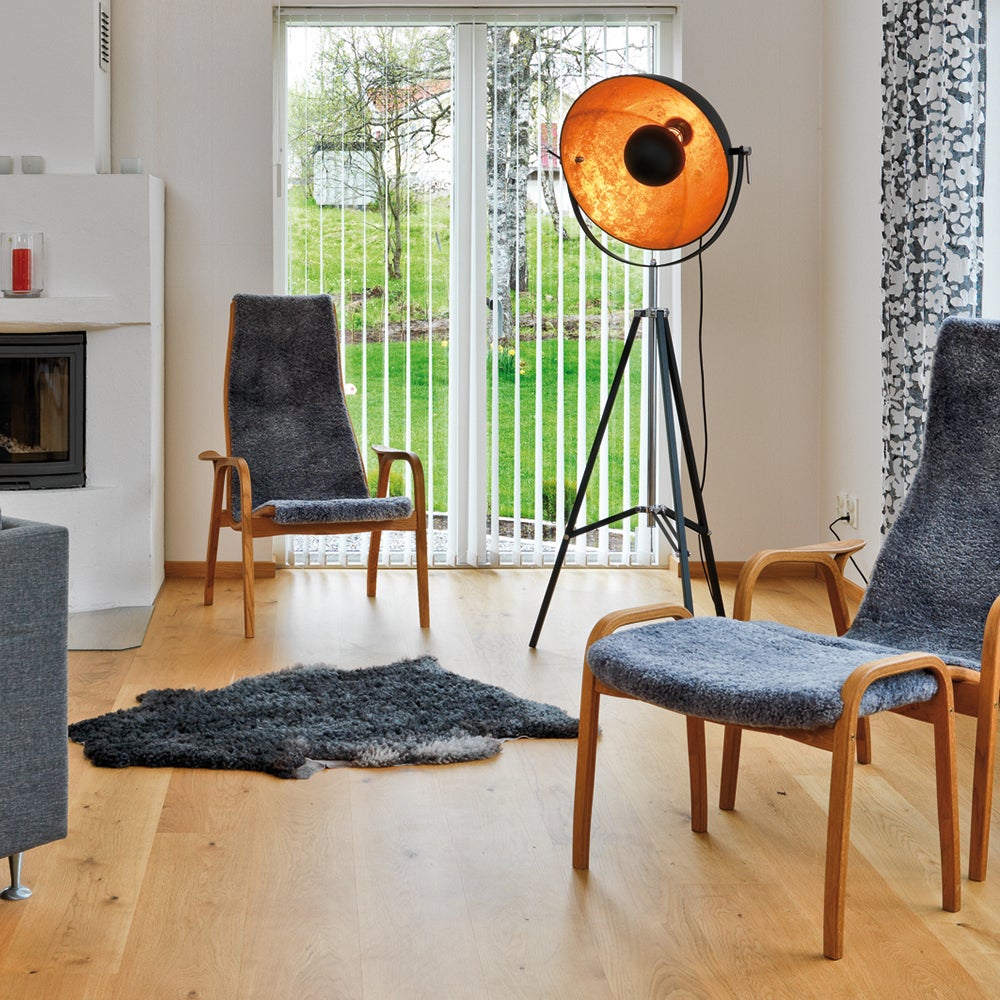 Captain golvlampa svart/guld