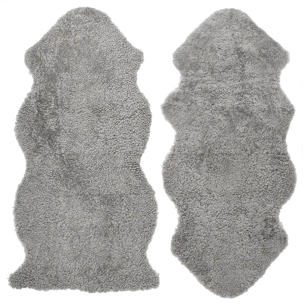 Skinnwille, Curly fårskinn 1,5 Natural grey
