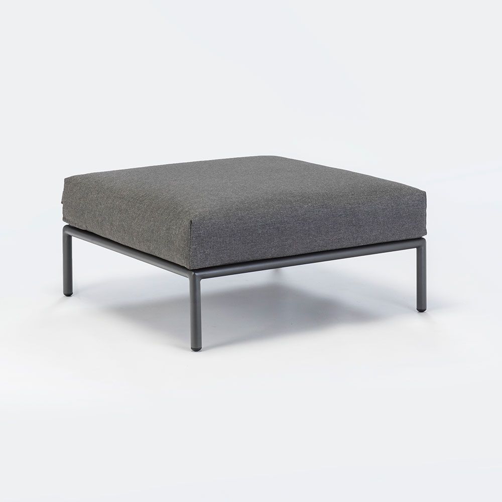 Produktfoto för HOUE - LEVEL / Ottoman - Trädgårdsmöbler - Dark Grey/Dark Grey - L81 x W81 x H38 x SH38 cm