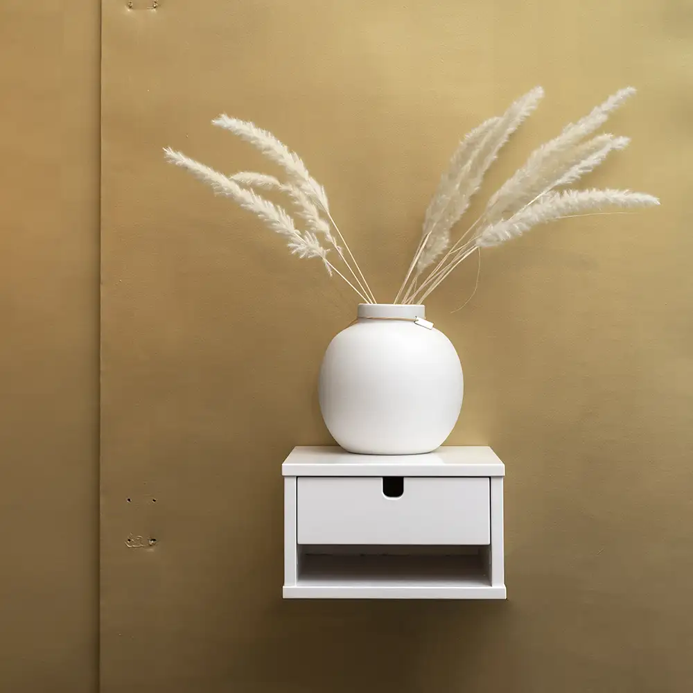 Klinte Sängbord vägghängt vit