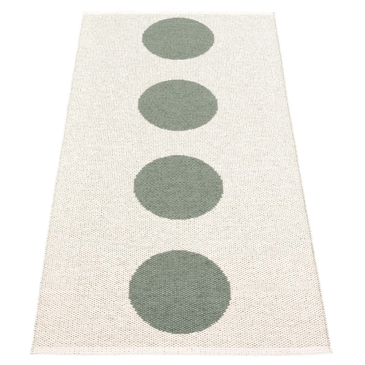 Alternativ bild 1 för Pappelina Matta Vera, 70 x 150 cm, army/vanilla