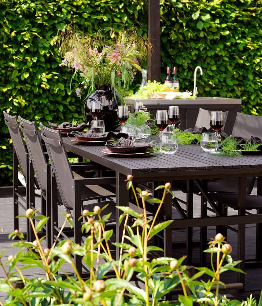 Vevi matbord 95x230 cm svart 