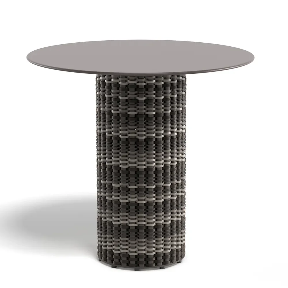 Dedon, MYMI bistro bord, Ø 80 cm, HPL bordsskiva DHZ black pepper 0317 myezra 0249