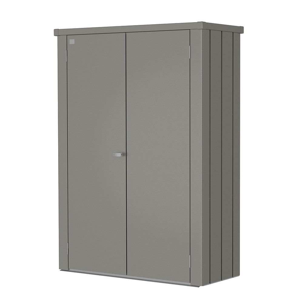 Romeo terasskåp M HIGH metallic quartz grey