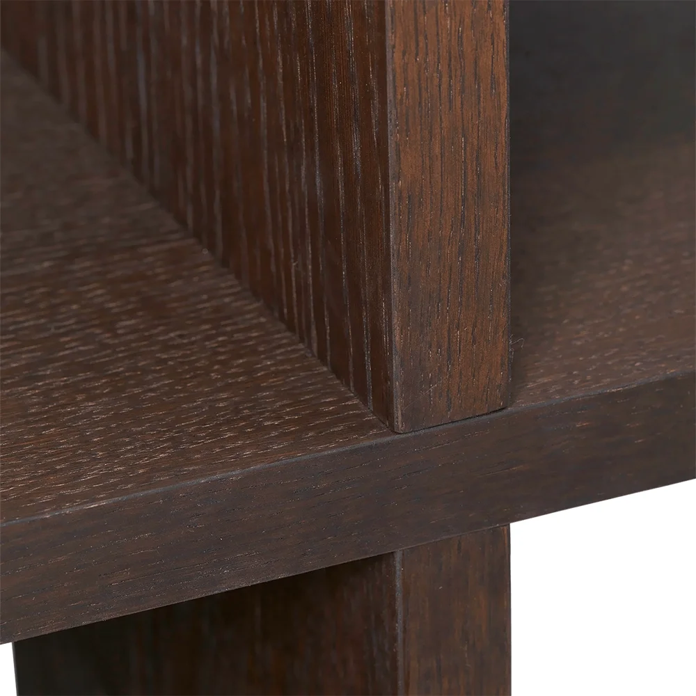 Kona Bokhylla 1x4 - Mörkbetsad ek