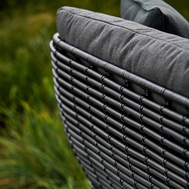 Basket loungesoffa Graphite konstrotting inkl Grå Airtouch dynset