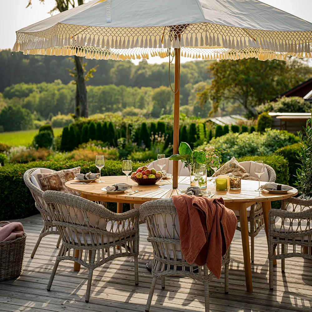 Parasoll med fransar Ø300 cm