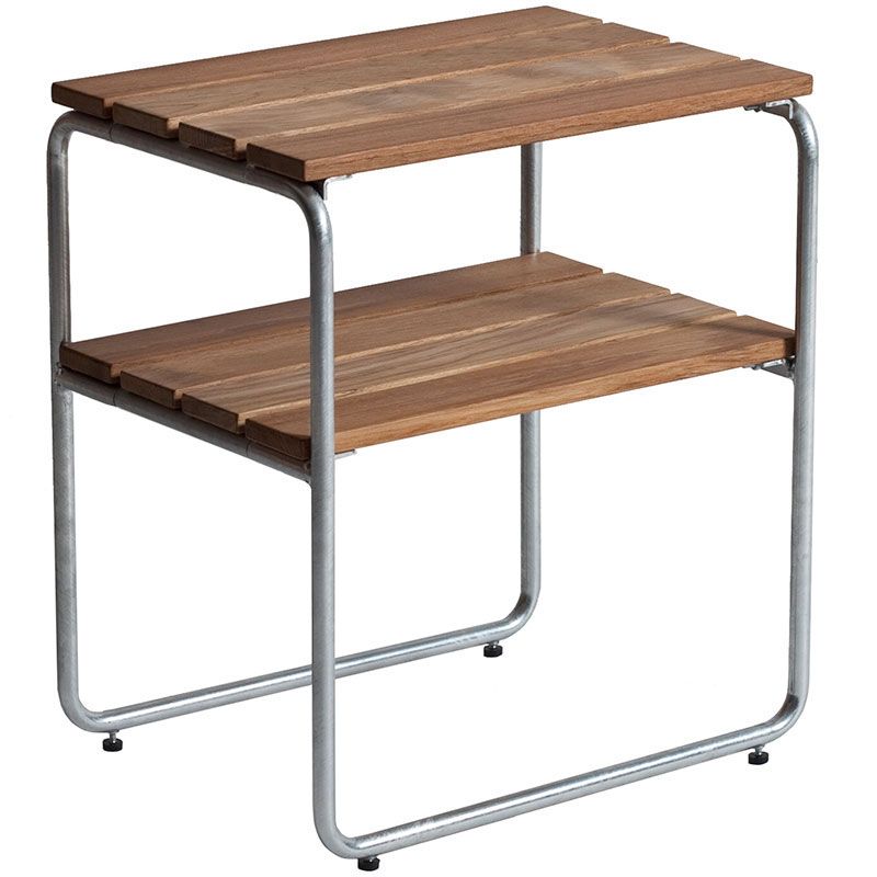 grythyttan stålmöbler, sidobord l45 teak