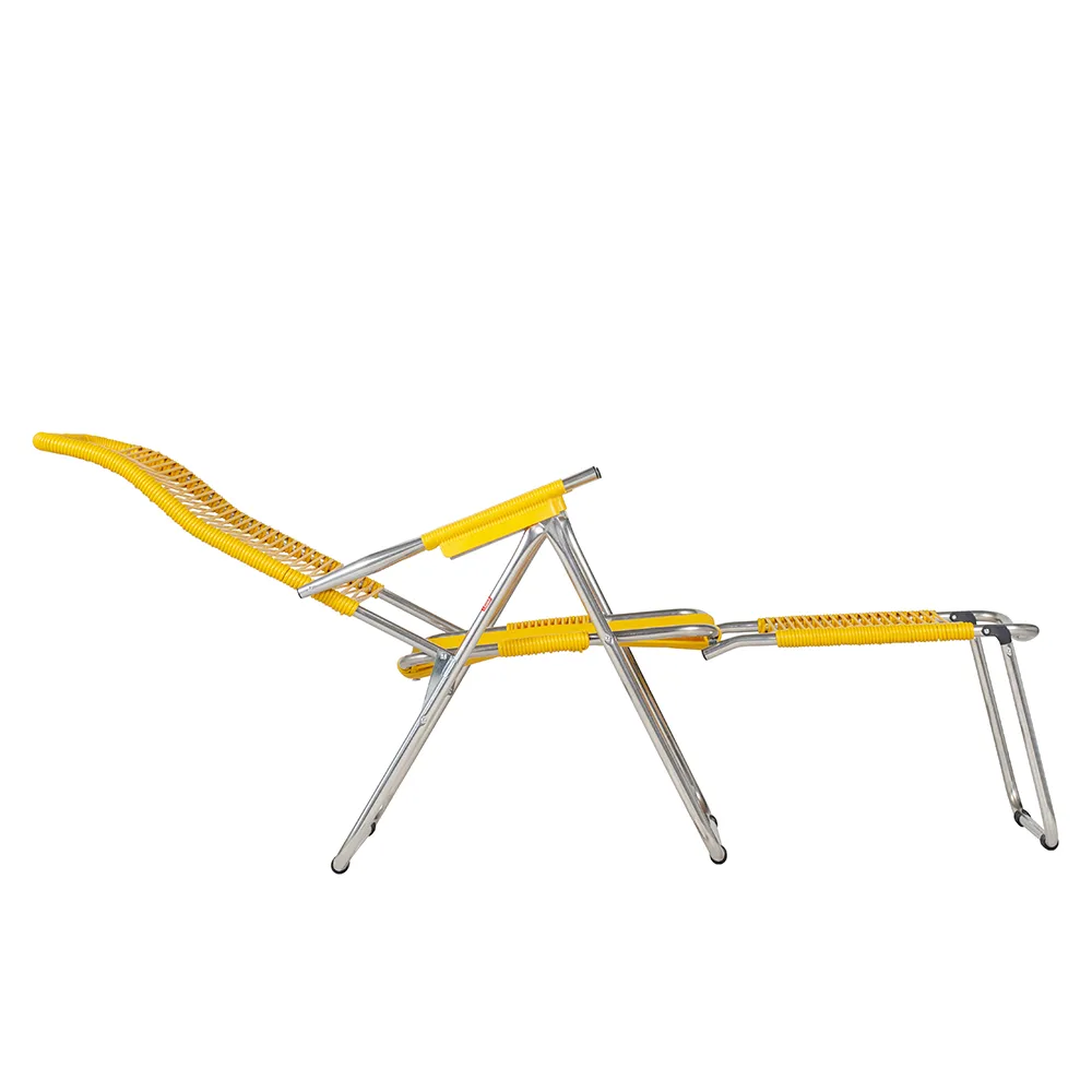 Spaghetti footrest yellow matt aluminium 