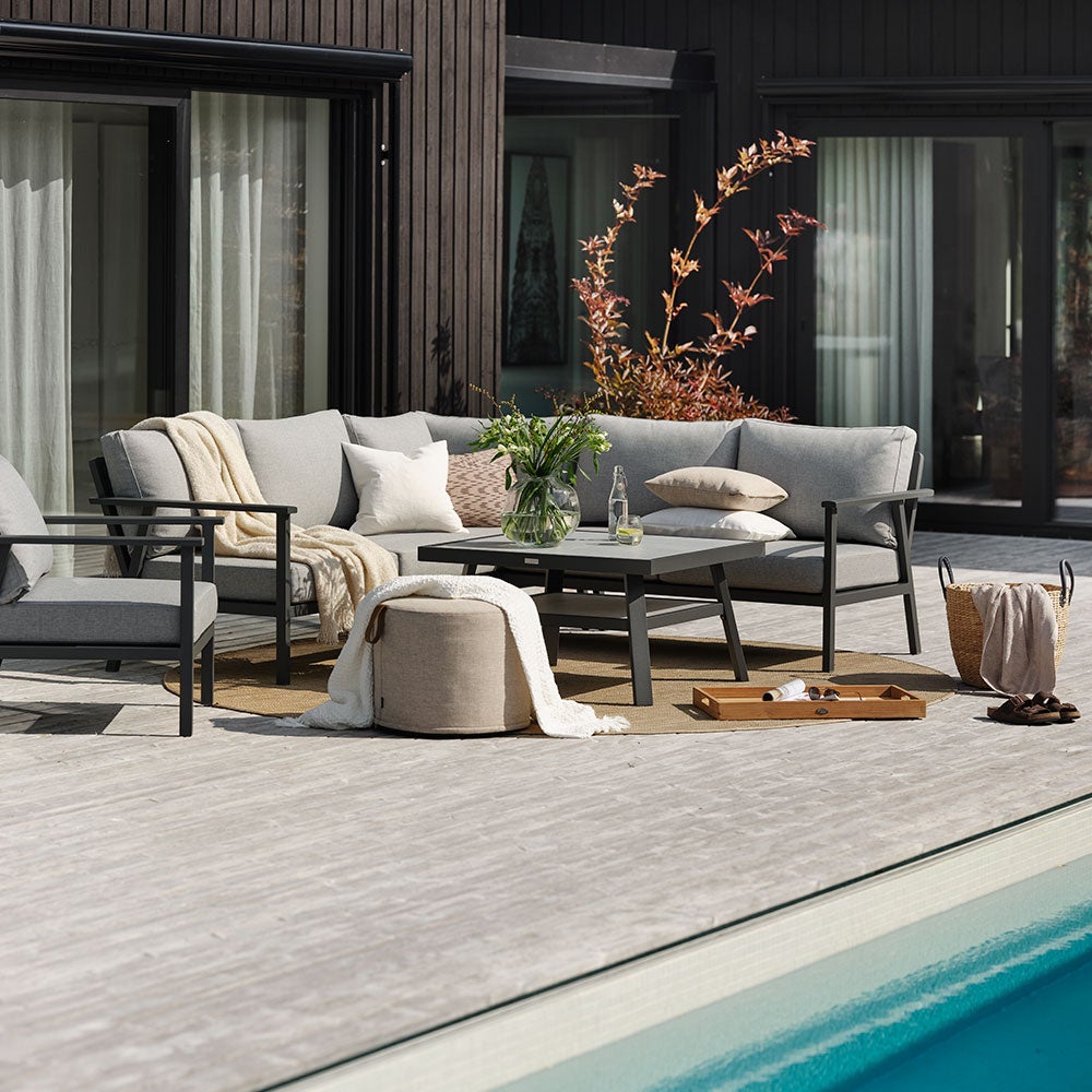 Samvaro höger+vänster avslut 2-sits antracit 