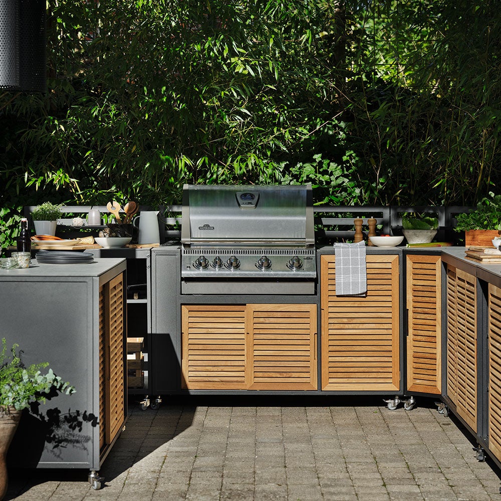 Fornax utekök svart/teak 