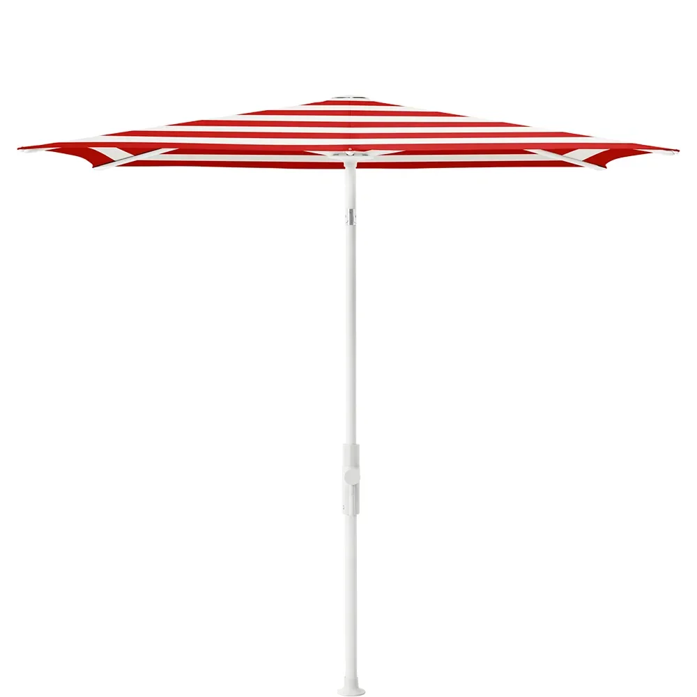 Glatz, Twist parasoll 250x200 cm matt white Kat.5 800 Red Stripe