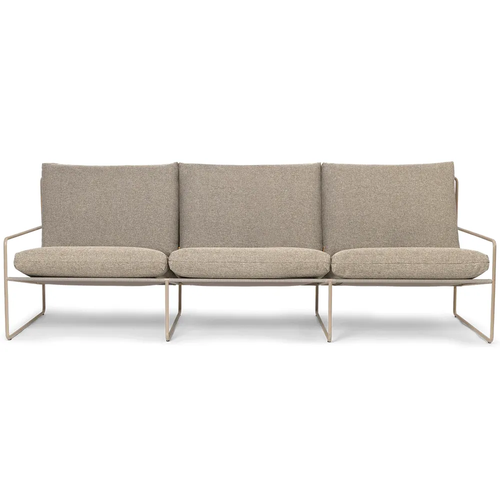 Produktfoto för Ferm Living - Desert 3-seater - Trädgårdssoffa - Dolce - Cashmere/Dark Sand - W233 x H78 x D85 cm