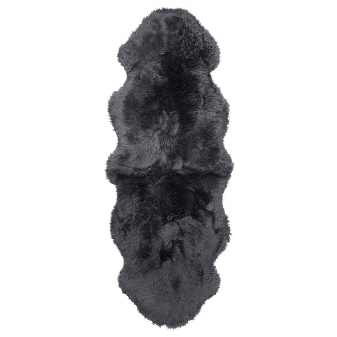 Skinnwille, Gently fårskinn 60x180cm Charcoal