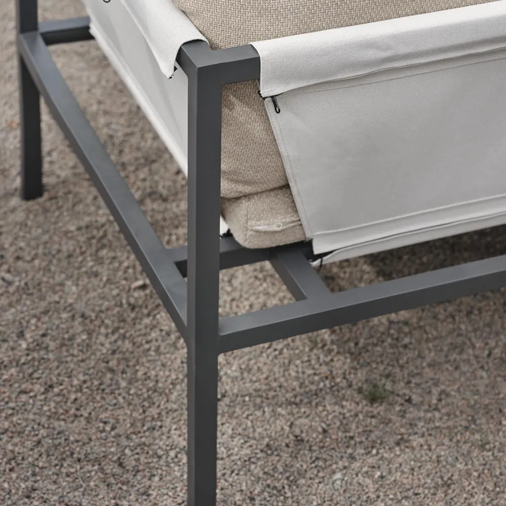 Allie Hörnsoffa Barley/Anthracite