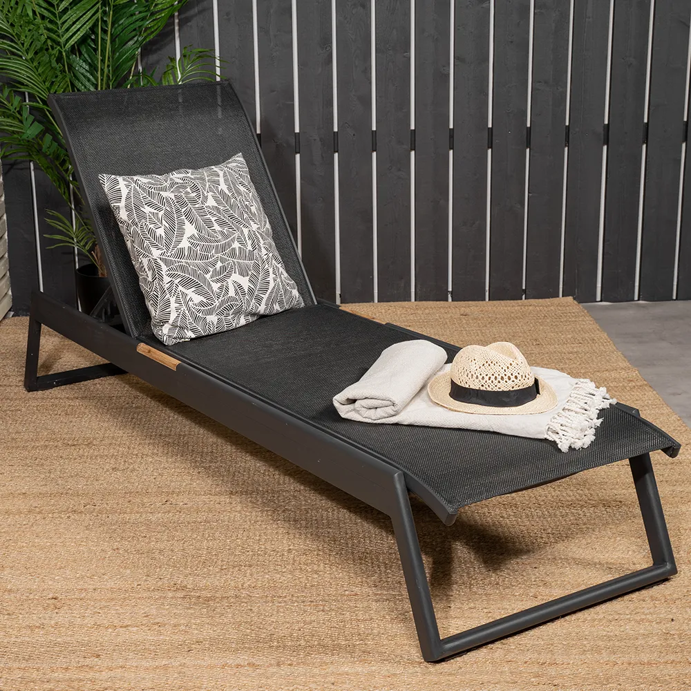 Mexico Solsäng Svart 2-pack 