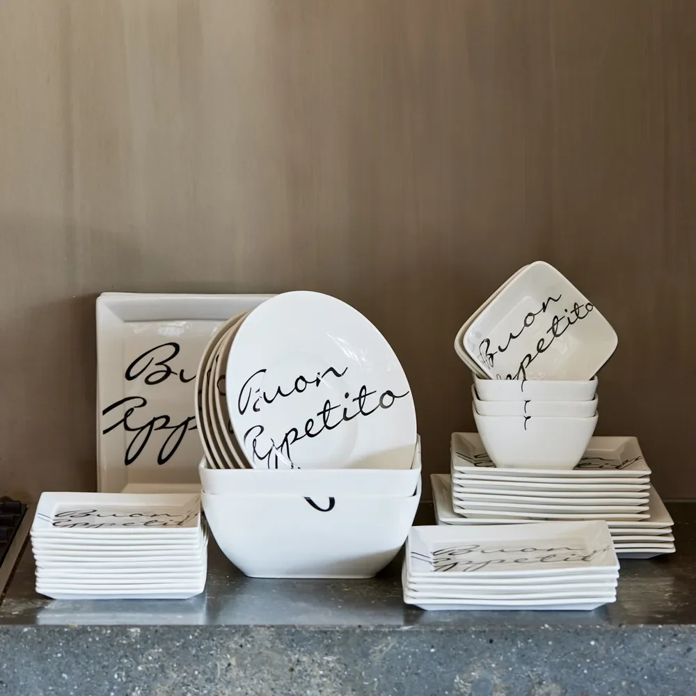 Buon Appetito tallrik fyrkantig 22 x 22 cm